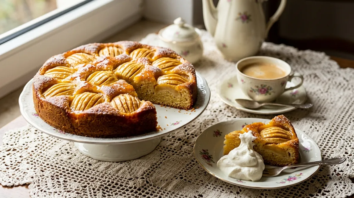 Versunkener Apfelkuchen (German Sunken Apple Cake)