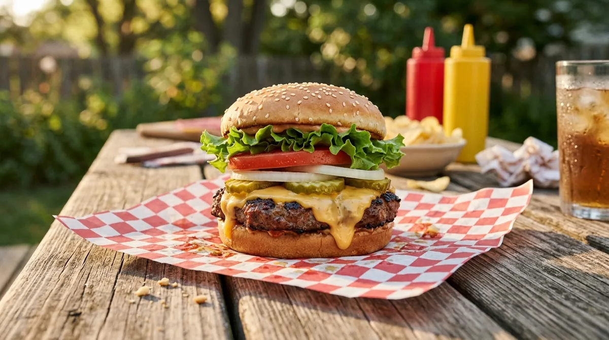 The Classic Backyard Grilled Cheeseburger