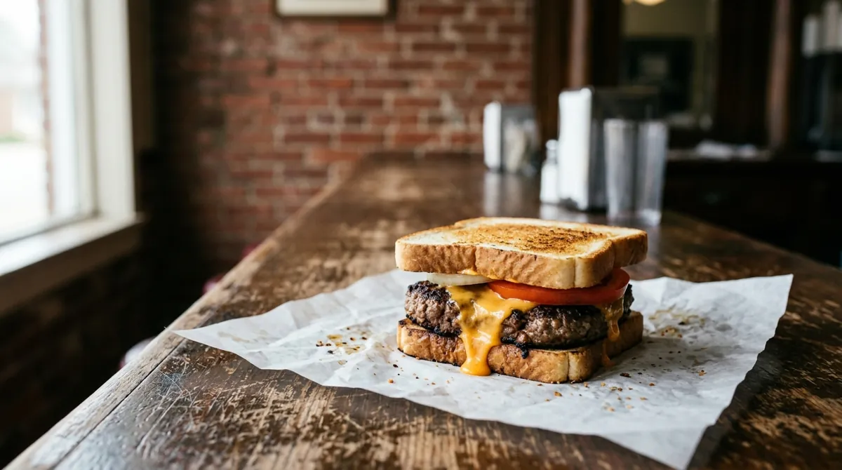 The Louis' Lunch Hamburger on Toast (New Haven)
