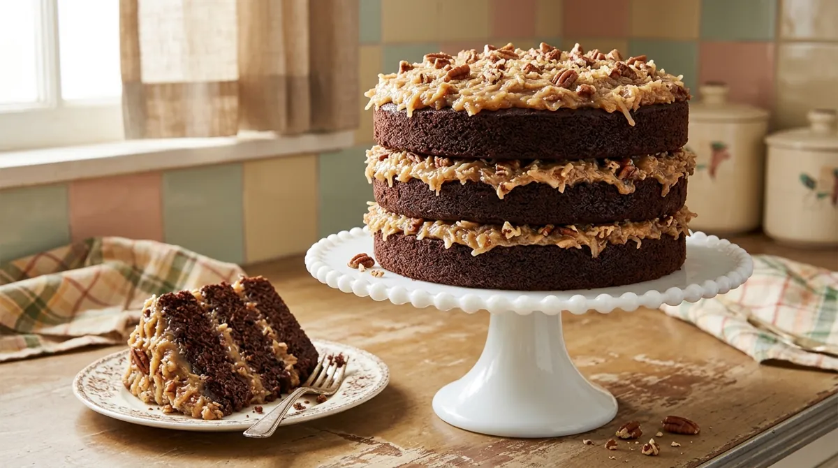 German Chocolate Cake (Coconut-Pecan Frosting)