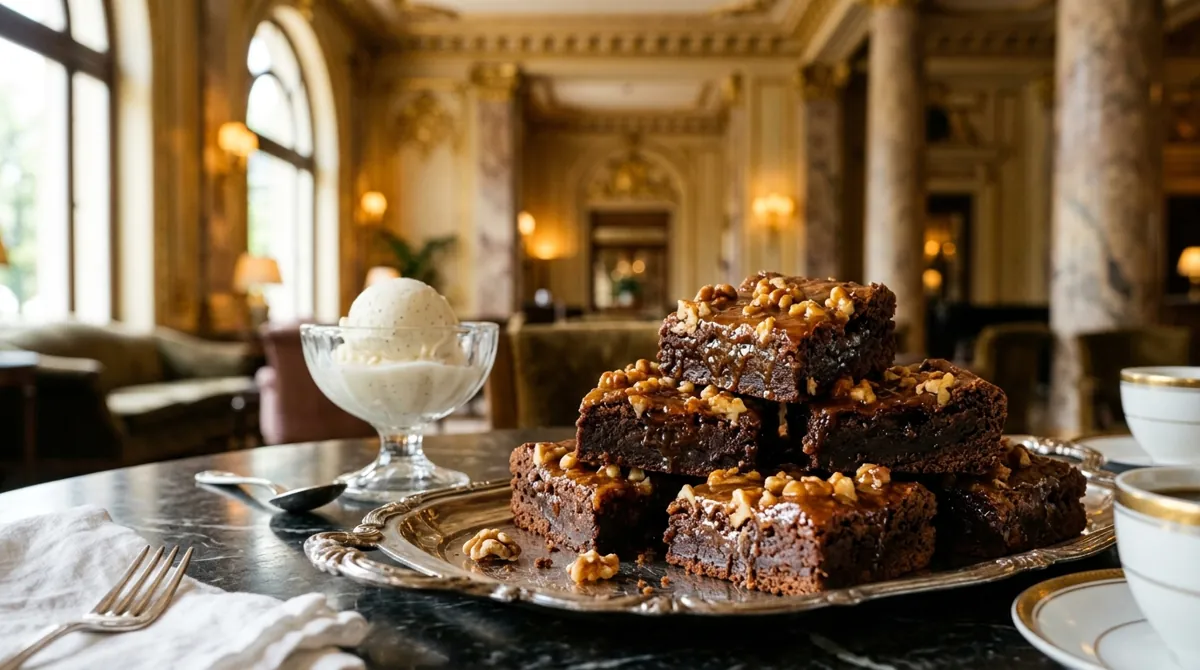 Palmer House Brownies (Walnut and Apricot Glaze)