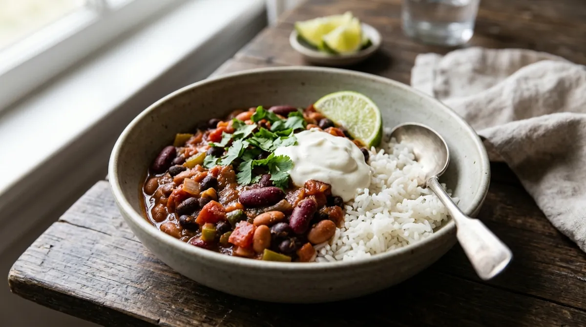 Three-Bean Vegetarian Chili