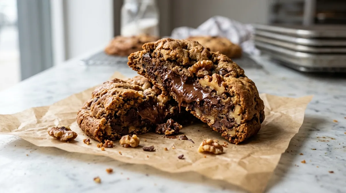 Levain-Style Chocolate Chip Walnut Cookies, Inspired by Levain Bakery