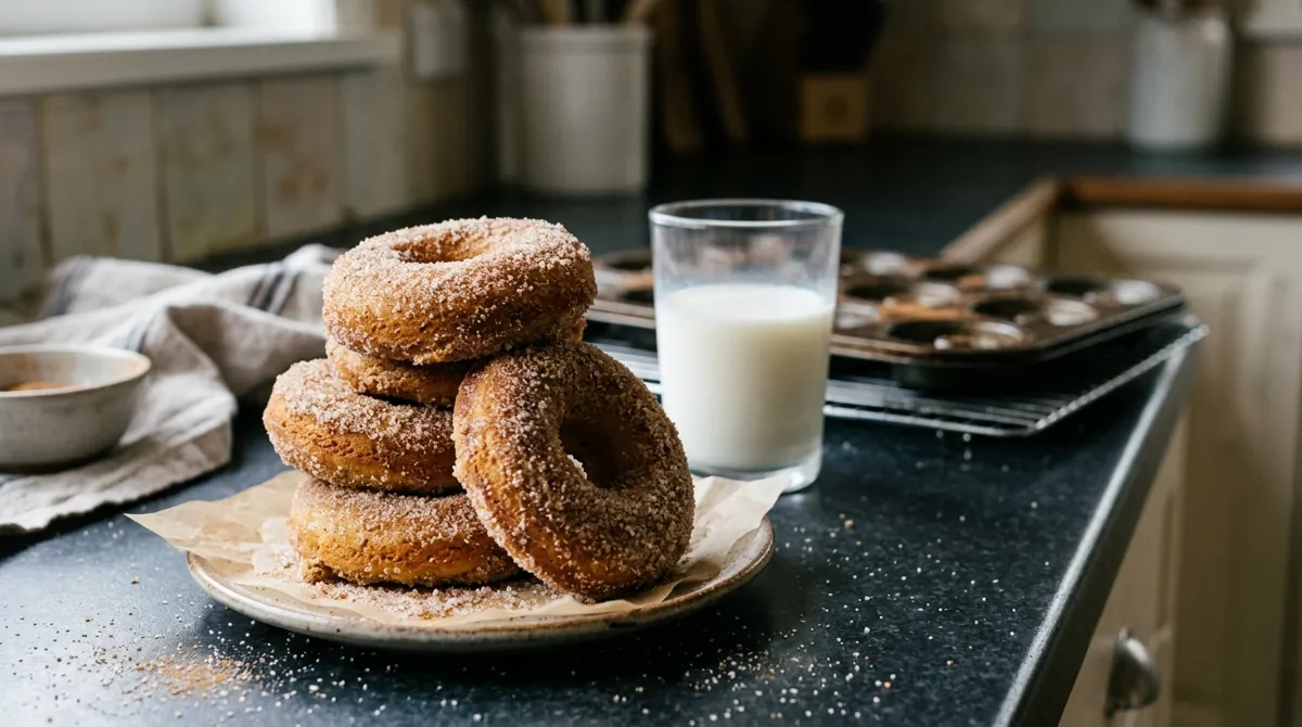 Baked Weeknight Doughnuts (Cinnamon Sugar)