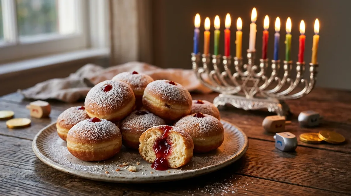 Israeli Sufganiyot (Hanukkah Jelly Doughnuts)