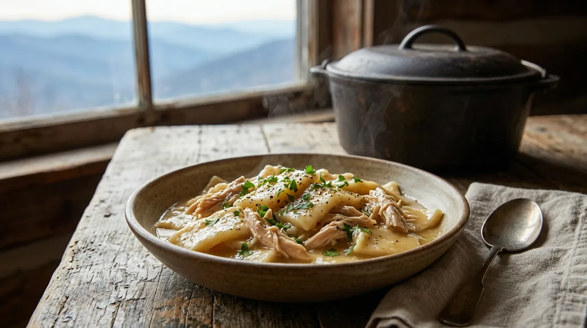 Chicken and Slicks (Appalachian Rolled Chicken and Dumplings)