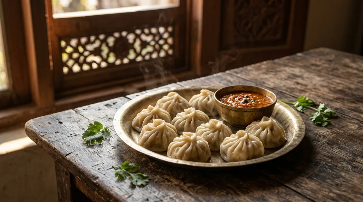 Nepali Momos with Tomato-Cilantro Achar