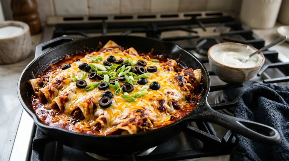 30-Minute Skillet Beef Enchiladas