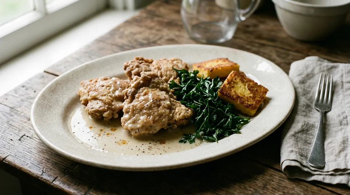 1824 Virginia Fried Chicken with Milk Gravy (Mary Randolph)