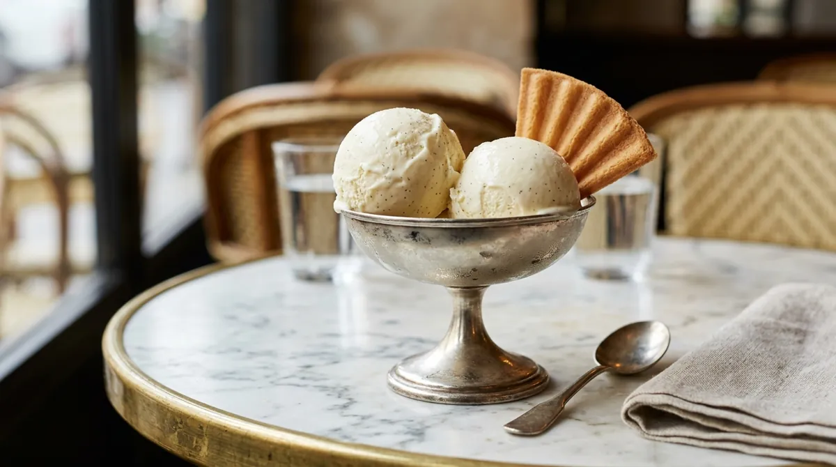 French Crème Glacée à la Vanille (Custard Ice Cream)