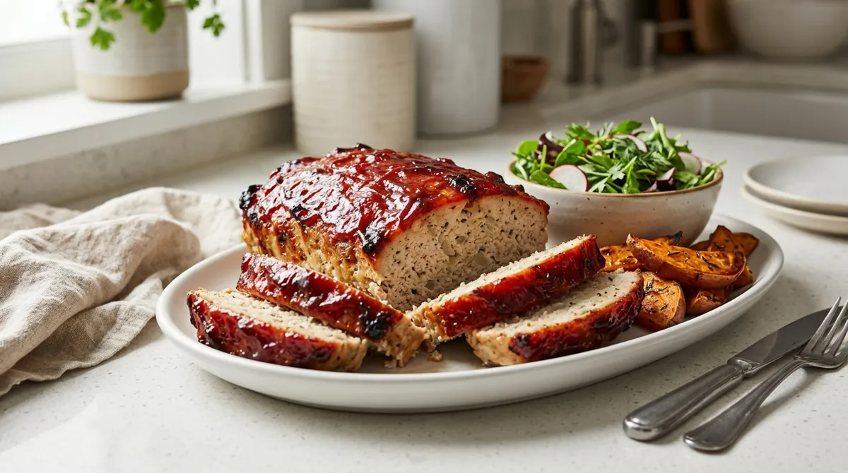 Turkey Meatloaf with Ketchup and Brown Sugar Glaze