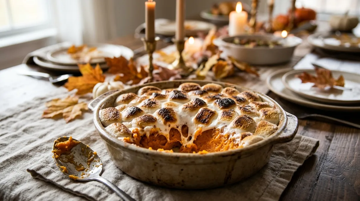 Sweet Potato Casserole with Marshmallows