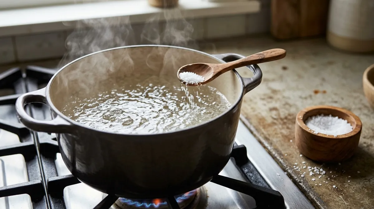 Step 1: Bring a pot of water to a boil and salt it lightly