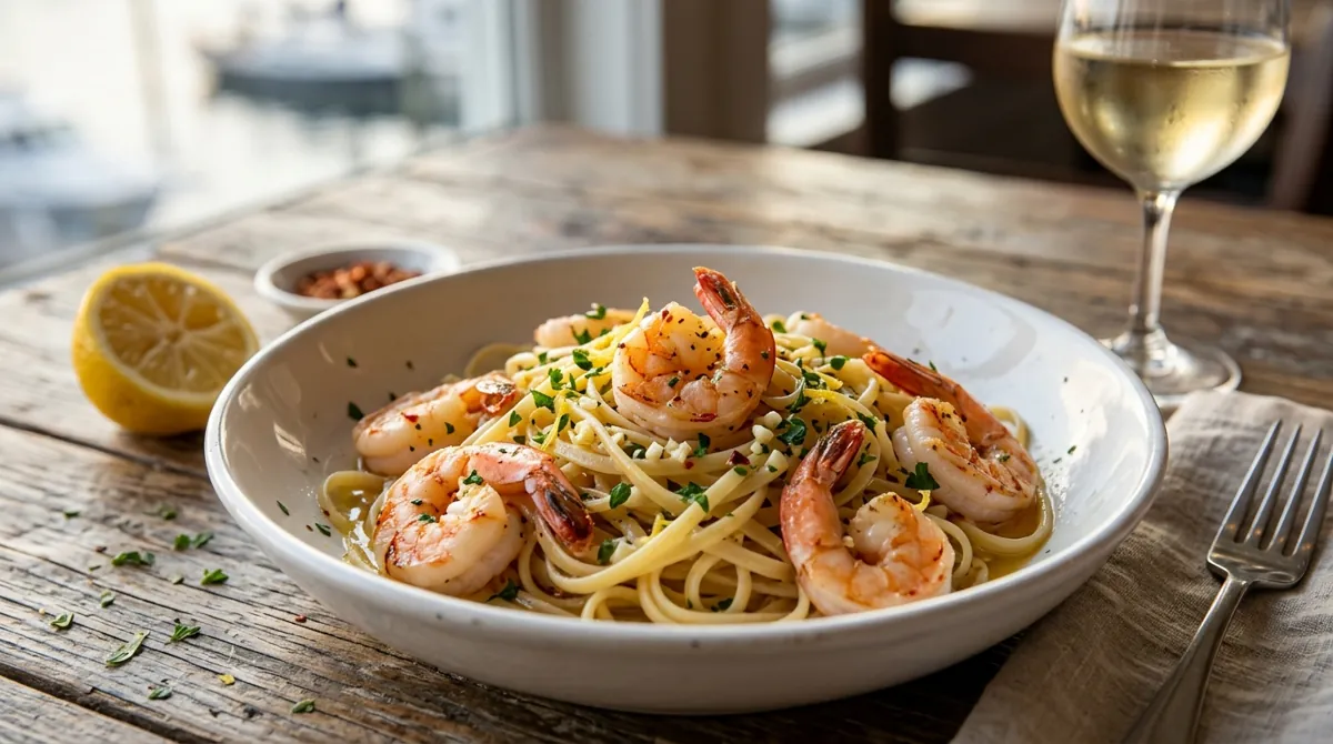 Shrimp Scampi with Linguine