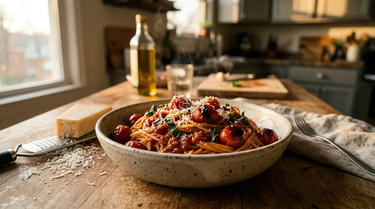 Weeknight Blistered Cherry Tomato Pasta