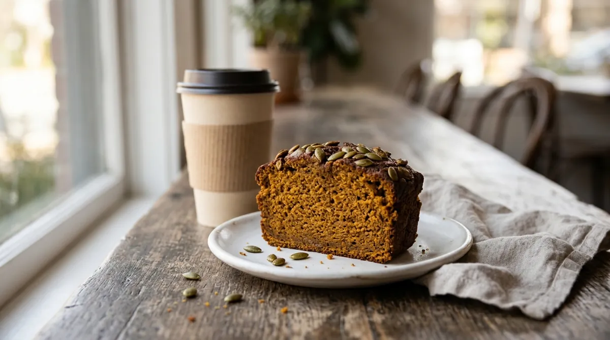 Spiced Pumpkin Loaf with Pepitas, Inspired by Starbucks