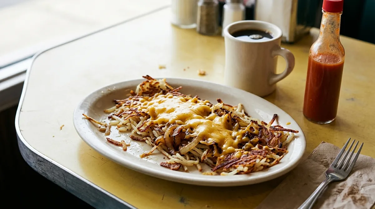 Scattered, Smothered and Covered Hash Browns, Inspired by Waffle House