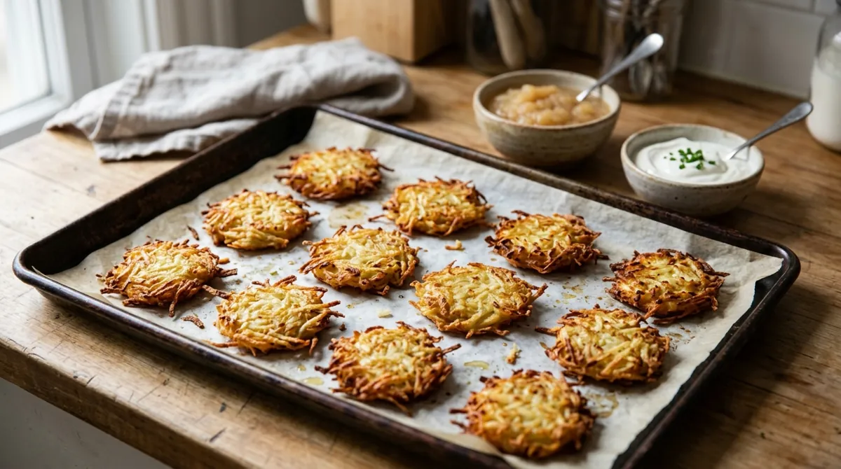 Sheet-Pan Latkes with Store-Bought Shreds
