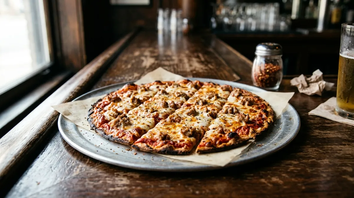Chicago Tavern-Style Thin-Crust Pizza