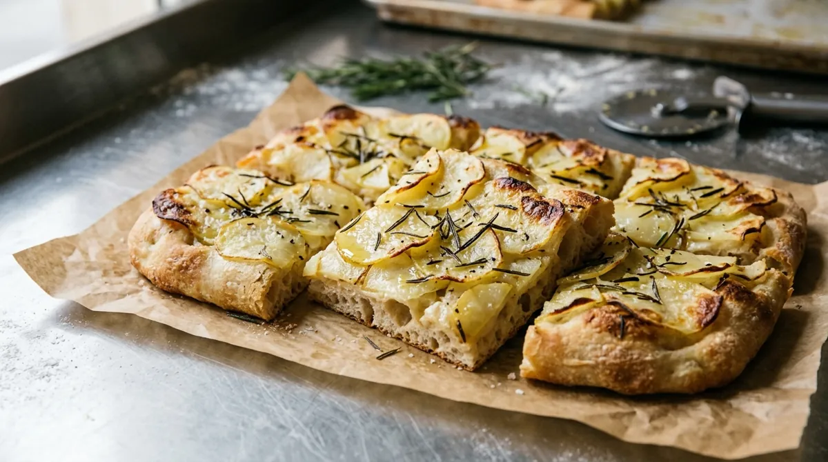 Roman Pizza al Taglio with Potato and Rosemary