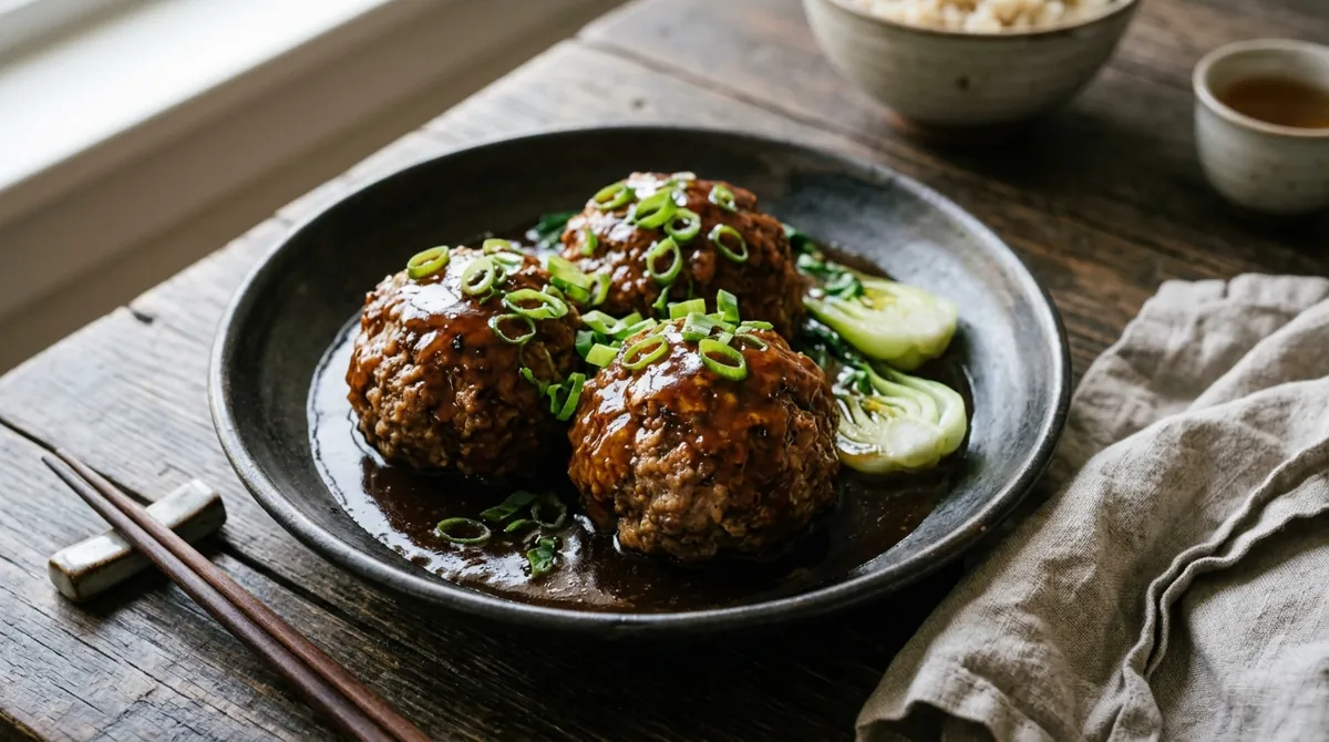 Step 7: Plate the meatballs
