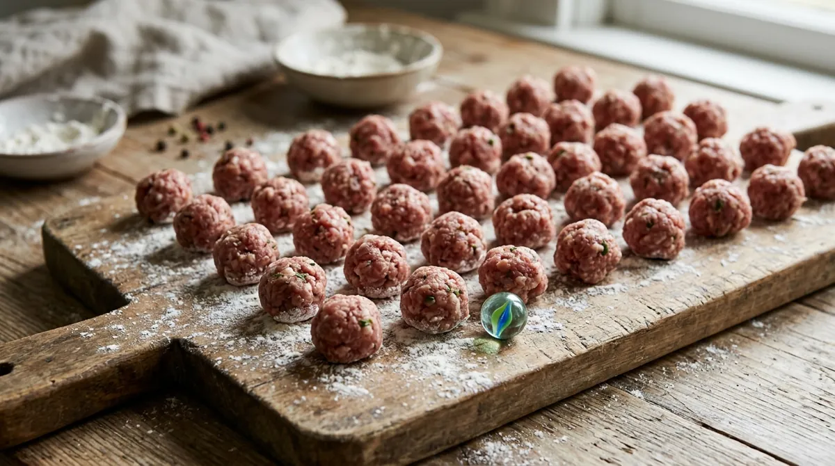 Step 2: Roll it into very small balls, marble size or smaller