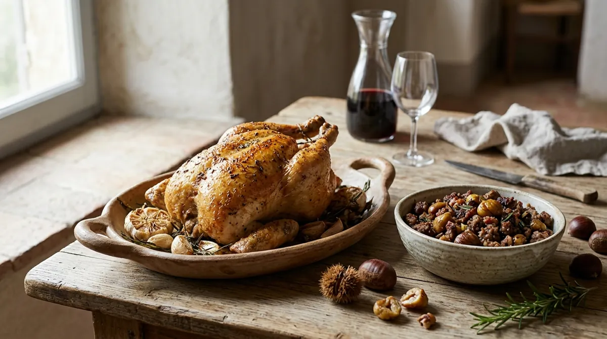 Artusi's Roast Chicken with Sausage and Chestnut Stuffing (1891)