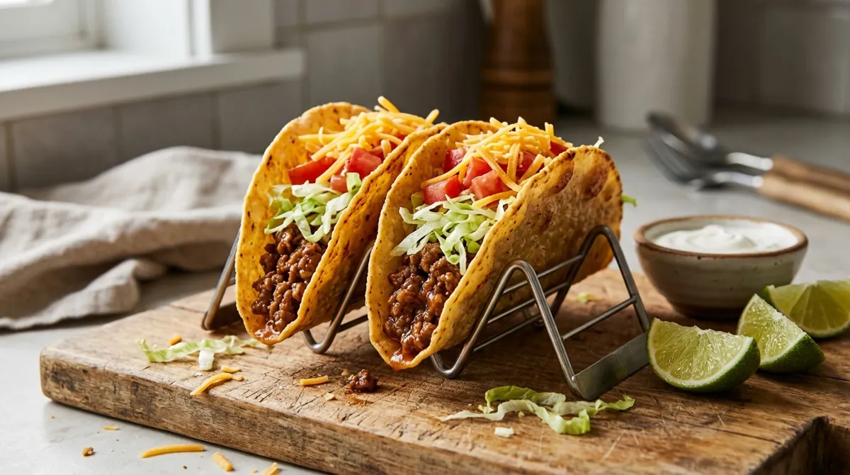 Hard-Shell Ground Beef Tacos (Home-Fried Shells)