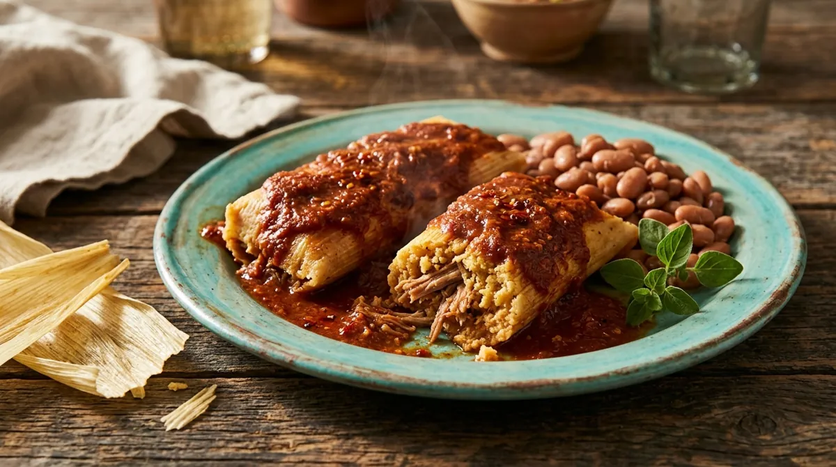 New Mexico Red Chile Pork Tamales