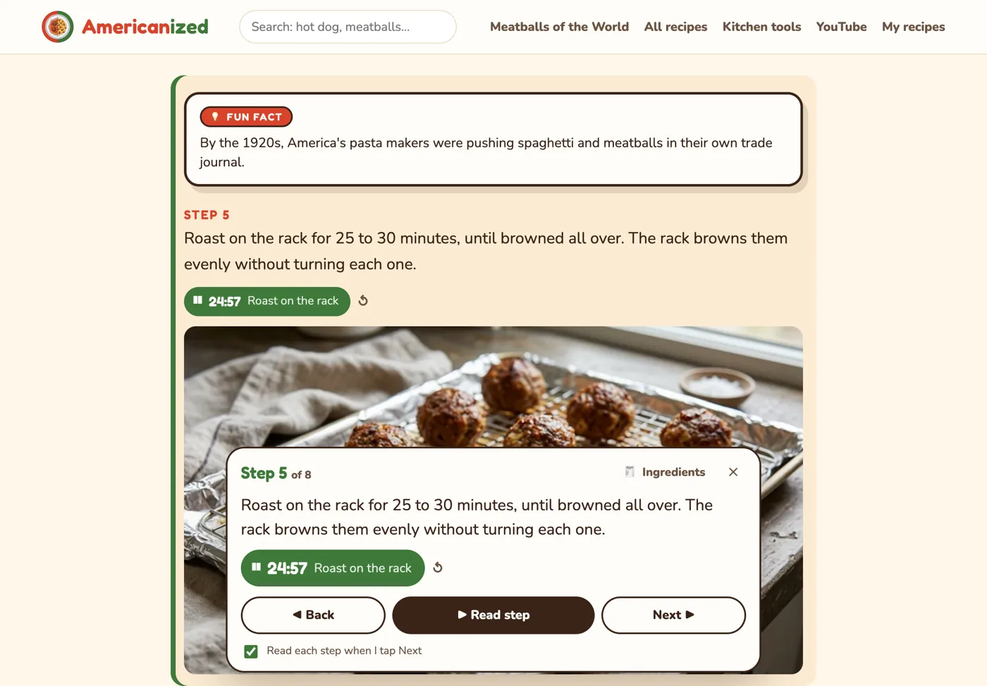Cook along reading step 5 aloud with a timer running